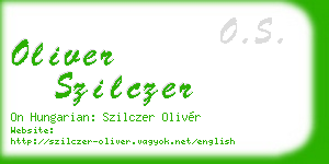 oliver szilczer business card