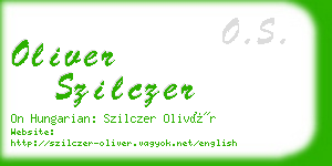 oliver szilczer business card